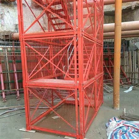 安全梯笼  加重安全梯笼 工地梯笼 基坑笼梯 建筑施工之字爬梯