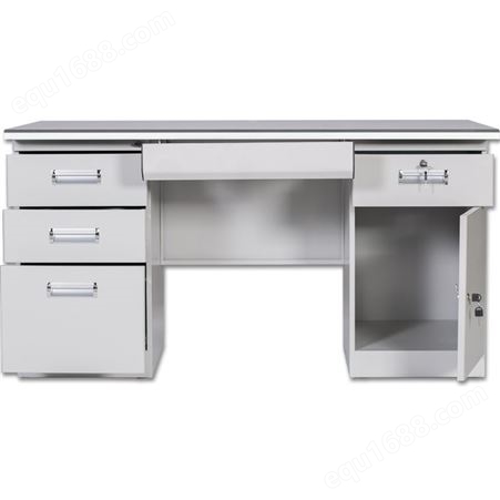 中多浩办公桌批发1.4米钢制办公桌医生电脑桌教师铁台式书桌带抽屉