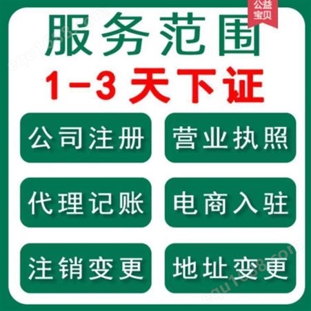 上海松江注册公司 代理记账 松江营业执照
