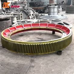 奎钢定制出口铸钢2.4米球磨机大齿轮