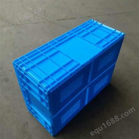灰色EU物流箱 塑料周转箱 蓝色长方形汽配物流周转箱 仓库中转塑料箱