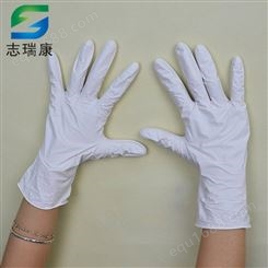 9寸白色蓝色一次性工业橡胶检查手套无粉丁腈手套