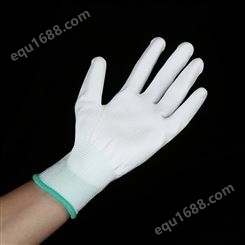 志瑞康zrk-01尼龙PU涂掌手套 白色涂层13针织手套