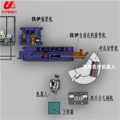 蹦床圆弧管机器人自动生产线（方管）