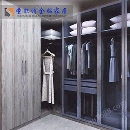 九台市  仿木铝合金家具  现代简约铝制衣柜 欢迎来电