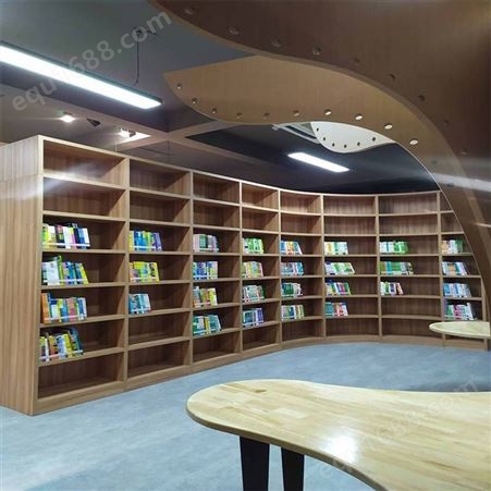 学校环保图书馆书架 抗冲击力强 稳定 定制安装