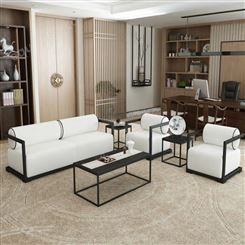 广东现代中式沙发 禅意木质沙发组合  新中式实木沙发组合定制