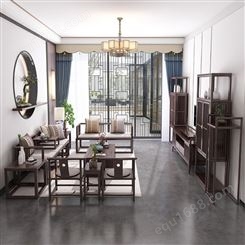 广州现代简约沙发组合 客厅新中式沙发  实木沙发