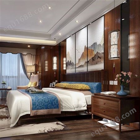 广州朴舍家具新中式沙发组合 实木沙发  实木家具 乌金木双人床厂家