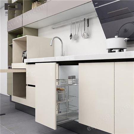现代风格厨房 复合实木多层板 定制橱柜 厨房整体橱柜雅赫软装厂家